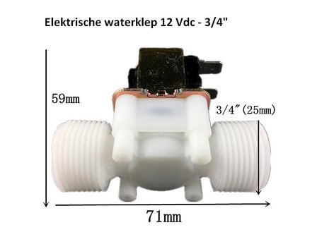 Elektrisches Wasserventil 12 Volt| Plastik