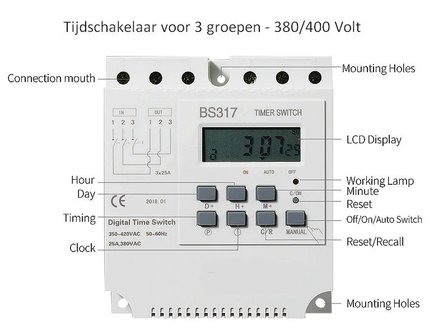 Zeitschaltuhr 3 Gruppen - BS-317